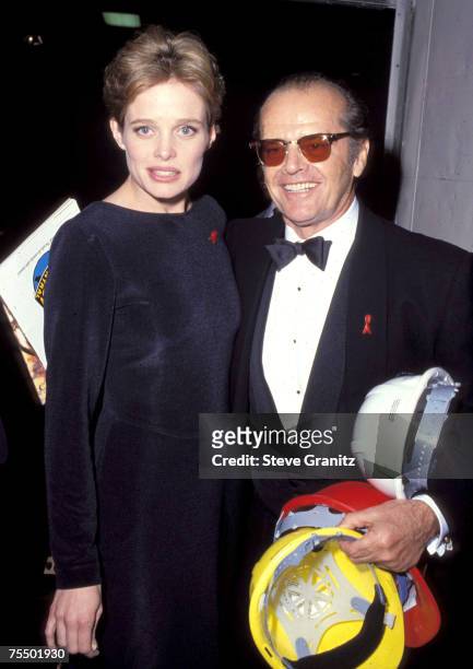 Jack Nicholson and Rebecca Broussard at the Beverly Hilton Hotel in Los Angeles, California