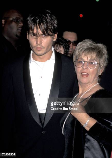 Johnny Depp and mother Betty Sue Palmer at the The Academy in Beverly Hills, California