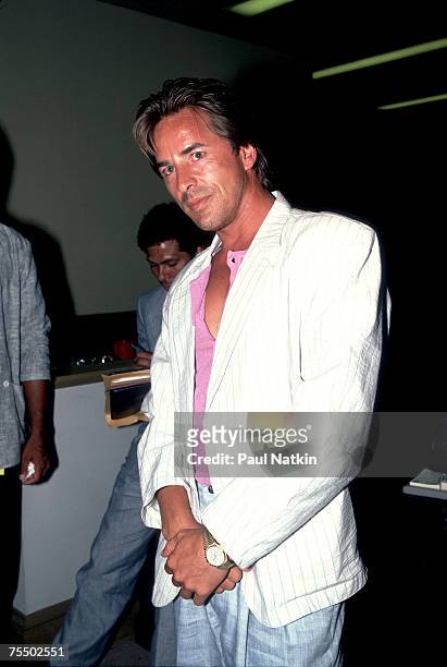Don Johnson on 9/23/85 in Chicago,Il. In Various Locations,