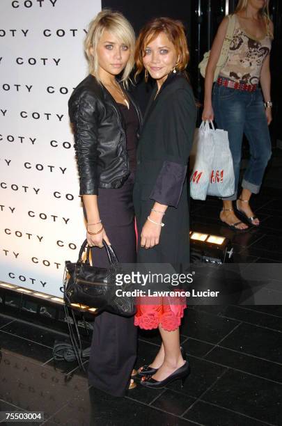 Ashley Olsen and Mary Kate Olsen at the The 100th Anniversary of Coty at American Museum of Natural Historys Rose Center for Earth in New York, New...