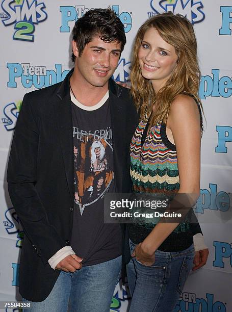 Brandon Davis and Mischa Barton at the Teen People Mansion in West Hollywood, California