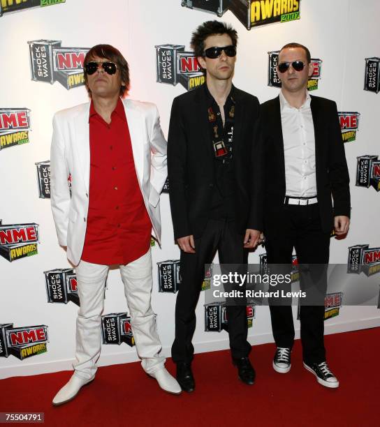Primal Scream arrive at the Shockwaves NME Awards 2007 at the Hammersmith Palais in London, United Kingdom.