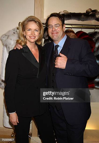 Donna Dixon and Dan Aykroyd at the The Dennis Basso Fur Store Opening on Madison Avenue at The Dennis Basso Fur Store in New York City, New York.