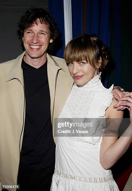 Director Paul W.S. Anderson & Milla Jovovich at the GQ Lounge in Los Angeles, California