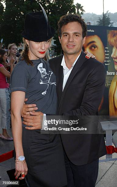 Mark Ruffalo and wife Sunrise at the Director's Guild of America in Hollywood, California