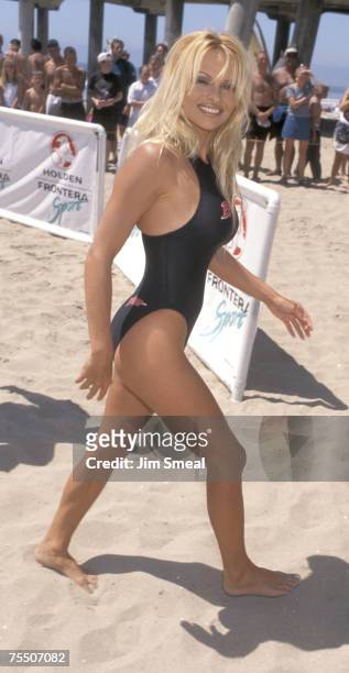 Pamela Anderson in Huntington Beach, California
