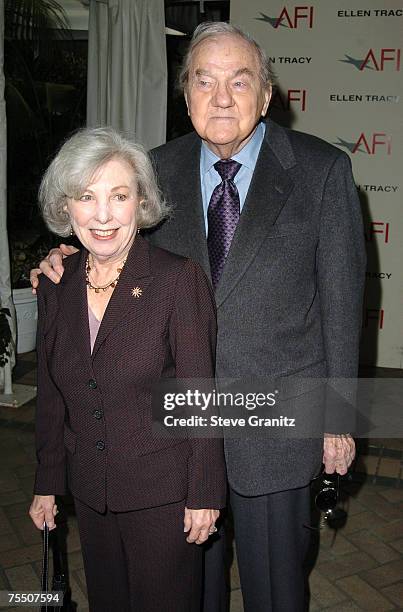 Karl Malden and wife Mona Graham at the Four Seasons in Beverly Hills, California