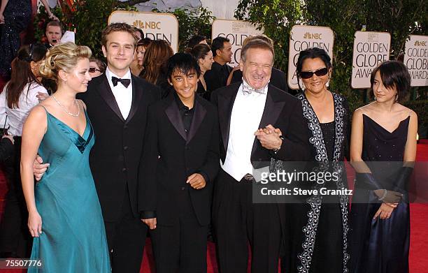 Robin Williams and family at the Beverly Hilton Hotel in Los Angeles, California