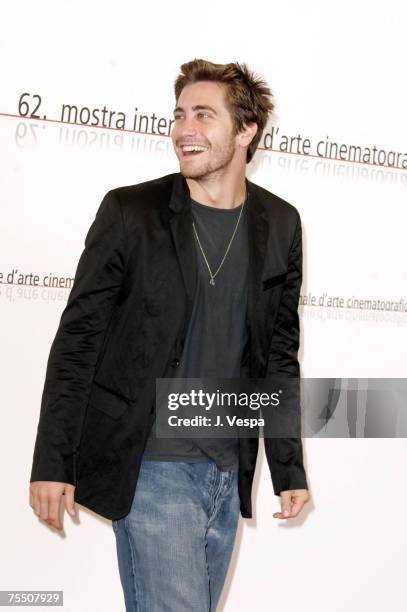 Jake Gyllenhaal at the Casino Palace in Venice Lido, Italy.