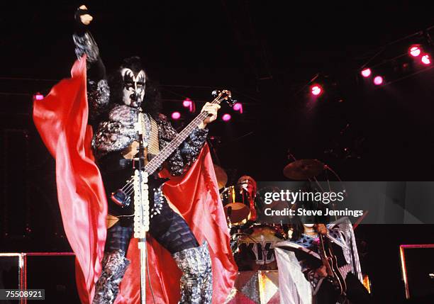 Gene Simmons, Peter Criss and Ace Frehley of Kiss in San Francisco 1979 in San Francisco, California