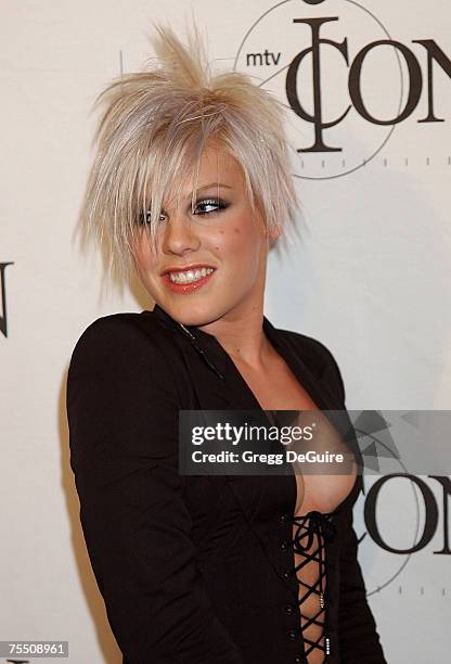 Pink at the Sony Pictures Studios in Culver City, California