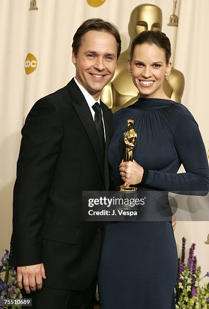 Chad Lowe and Hilary Swank, winner Best Actress in a Leading Role for "Million Dollar Baby" at the Kodak Theatre in Hollywood, California