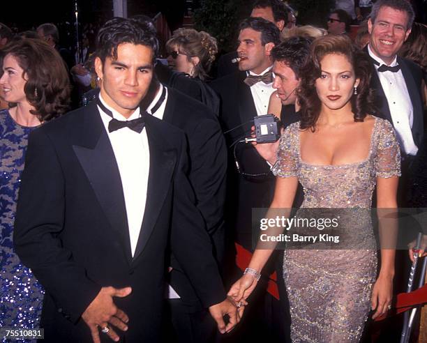 Jennifer Lopez and Ojani Noa at the Shrine Auditorium in Los Angeles, California