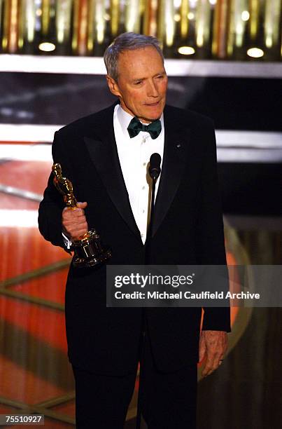 Clint Eastwood, winner Best Director for "Million Dollar Baby" at the Kodak Theatre in Hollywood, California