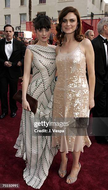 Zooey Deschanel and Emily Deschanel at the Kodak Theatre in Hollywood, California