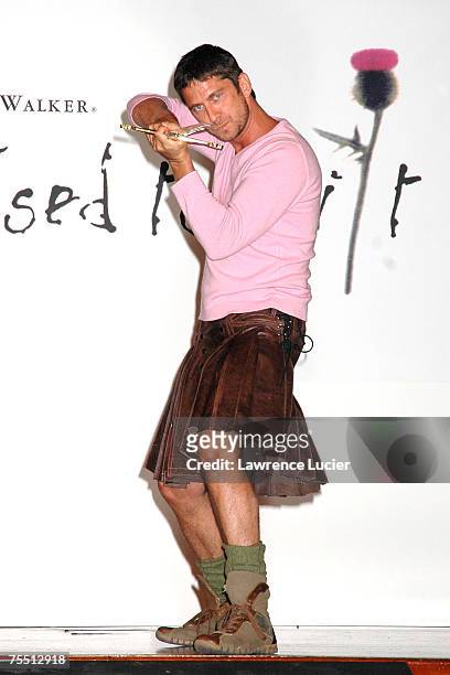 Gerard Butler at the Johnnie Walker Presents "Dressed to Kilt" - Arrivals and Runway at Copacabana in New York City, New York.
