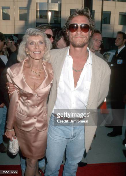 Matthew McConaughey and Mother at the The Academy in Beverly Hills, California