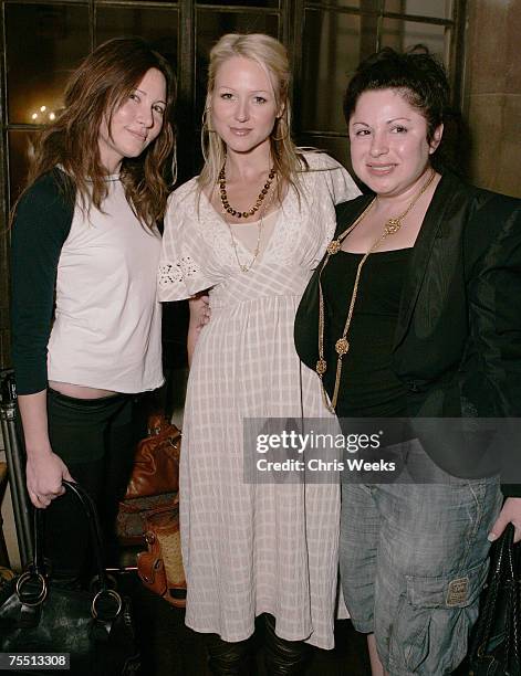 Suzanne Freiwald, Jewel and Jessica Paster at the Chateau Marmont in West Hollywood, California