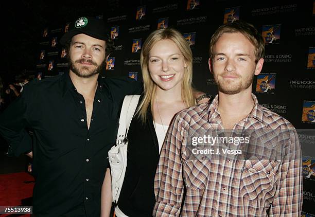 Danny Masterson, Laura Prepon and Chris Masterson at the The Hard Rock Hotel and Casino Resort in Las Vegas, Nevada