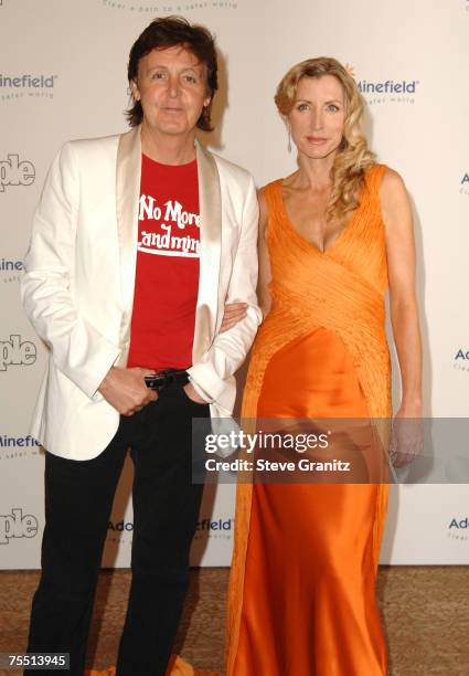 Paul McCartney and Heather Mills McCartney at the Beverly Hilton Hotel in Beverly Hills, California