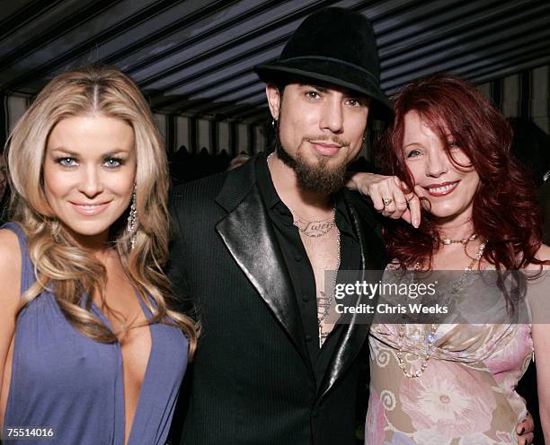 Dave Navarro, Carmen Electra and Pamela Des Barres at the Chateau Marmont in West Hollywood, California