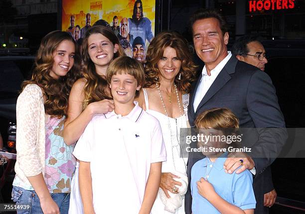 Arnold Schwarzenegger, Maria Shriver and Family at the Grauman's Chinese Theatre in Hollywood, California