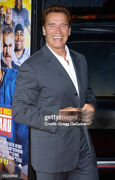 Arnold Schwarzenegger at the Grauman's Chinese Theatre in Hollywood, California