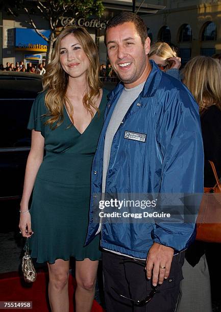 Adam Sandler and wife Jackie at the Grauman's Chinese Theatre in Hollywood, California