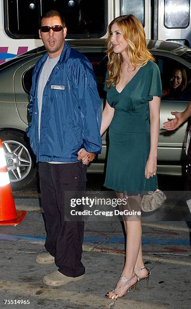 Adam Sandler and wife Jackie at the Grauman's Chinese Theatre in Hollywood, California