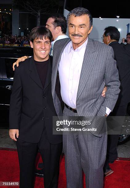 Burt Reynolds and son Quinton at the Grauman's Chinese Theatre in Hollywood, California