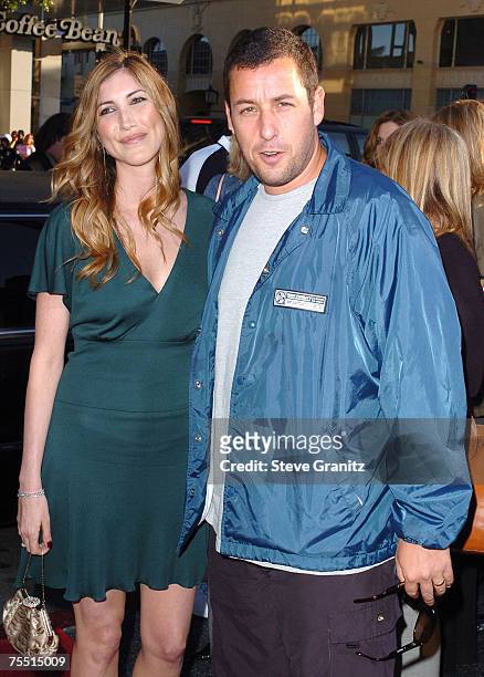 Adam Sandler and wife Jackie at the Grauman's Chinese Theatre in Hollywood, California