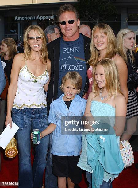 Brian Bosworth and family at the Grauman's Chinese Theatre in Hollywood, California