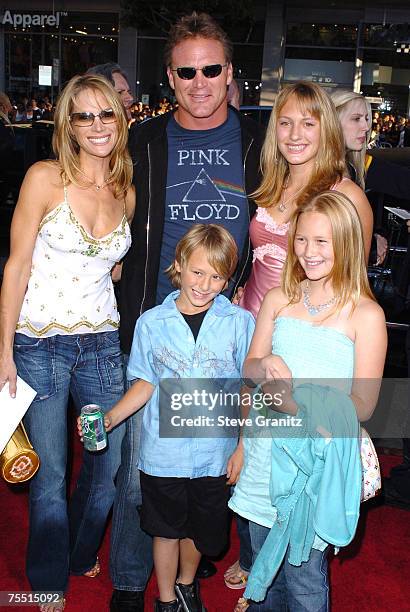 Brian Bosworth and Family at the Grauman's Chinese Theatre in Hollywood, California