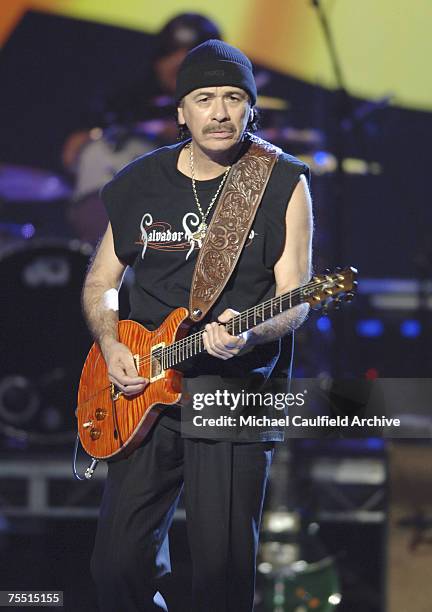 Carlos Santana performs "Don't Wanna Lose Your Love" at the Shrine Auditorium in Los Angeles, California
