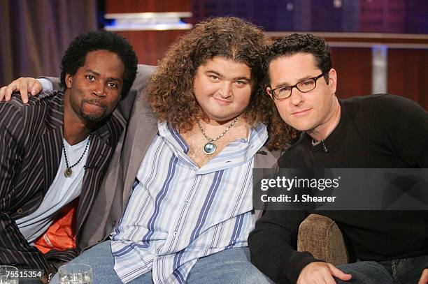 Abrams, Harold Perrineau, and Jorge Garcia on the "Jimmy Kimmel Live" show on ABC during the Jorge Garcia, Harold Perrineau, JJ Abrams and Goldie...