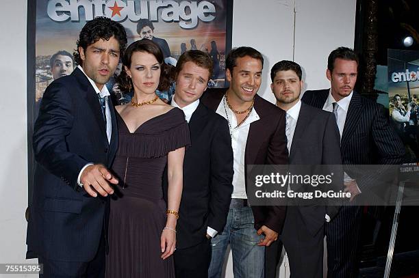 Cast members of "Entourage" at the El Capitan Theatre in Hollywood, California