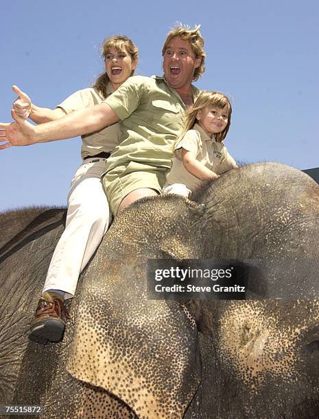 Steve Irwin, Terri Irwin & daughter Bindi Irwin at the Arclight Cinerama Dome in Hollywood, California