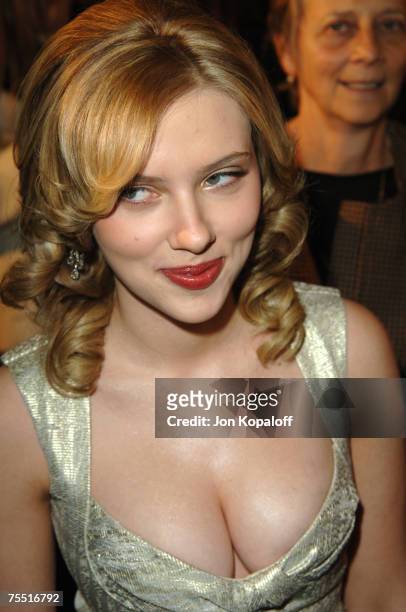 Scarlett Johansson at the DreamWorks Pictures' "Match Point" Los Angeles Premiere - Red Carpet at LACMA in Los Angeles, California.