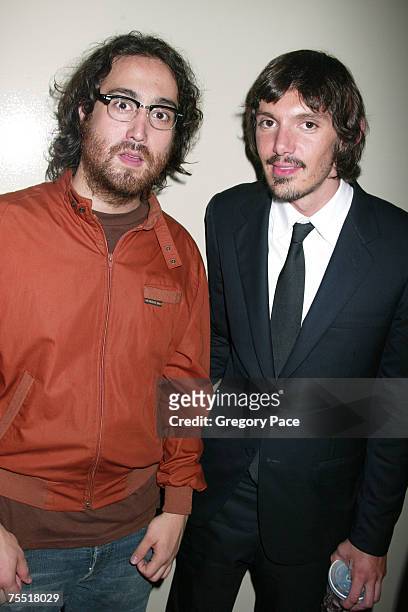 Sean Lennon and Lukas Haas at the "Last Days" New York City Premiere - Inside Arrivals at The Sunshine Theatre in New York City, New York.