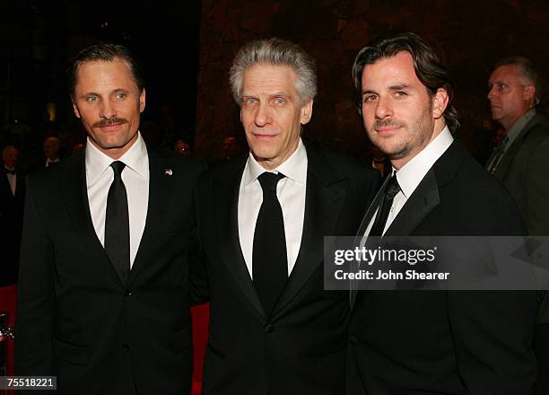 David Cronenberg, Viggo Mortensen, and Chris Bender at the Palm Springs Convention Center in Palm Springs, California