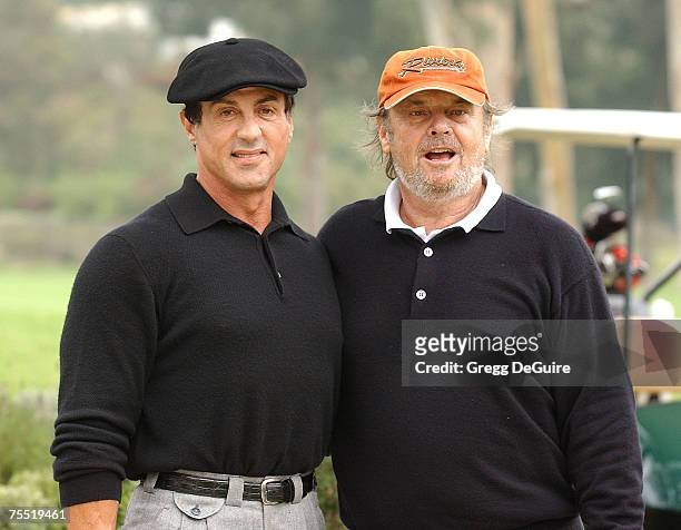 Sylvester Stallone & Jack Nicholson at the Riviera Country Club in Pacific Palisades, California