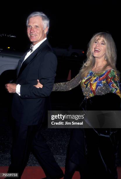 Ted Turner and Jane Fonda at the Wiltern Theater in Los Angeles, California