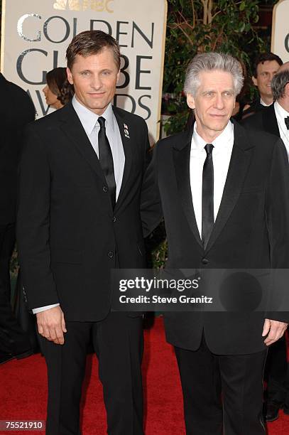 Viggo Mortensen and David Cronenberg at the Beverly Hilton Hotel in Beverly Hills, California