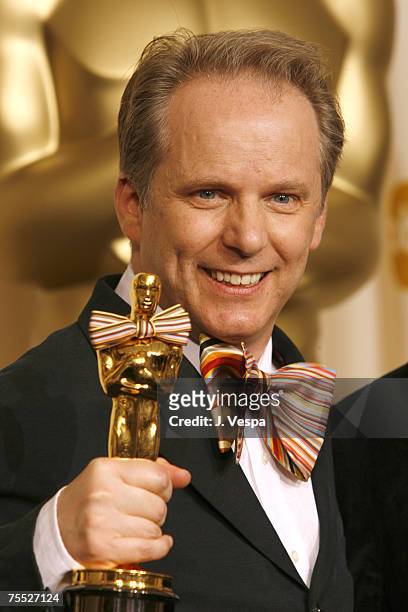 Nick Park, winner Best Animated Feature for ?Wallace & Gromit in The Curse of the Were-Rabbit? at the Kodak Theatre in Hollywood, California