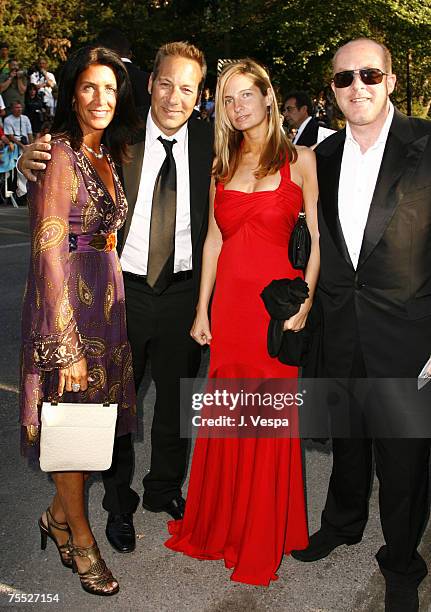 Cathy Winterstern, Henry Winterstern, Holly Wiersma and Cassian Elwes at the Moulin de Mougins in Mougins, France.