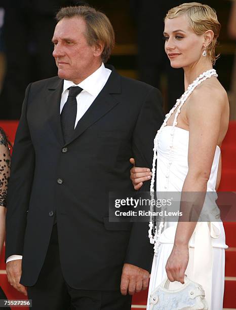 Gerard Depardieu and Cecile De France at the Palais des Festival in Cannes, France.