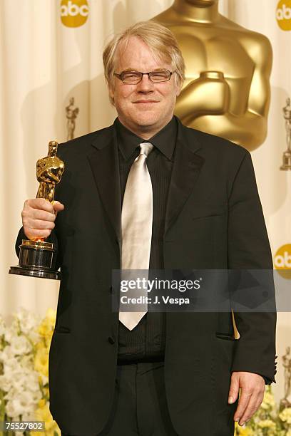 Philip Seymour Hoffman, winner Best Actor in a Leading Role for ?Capote? at the Kodak Theatre in Hollywood, California