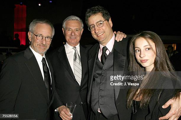 Steven Spielberg, nominee Best Picture and Best Director for ?Munich?, Bruce Tamer, Tom Rothman and his daughter Elizabeth Rothman during the The...