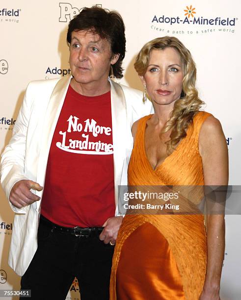 Paul McCartney and Heather Mills McCartney at the Beverly Hilton Hotel in Beverly Hills, CA.