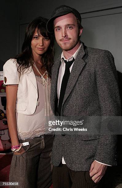 Aaron Paul and guest at the The Paladium in Hollywood, California